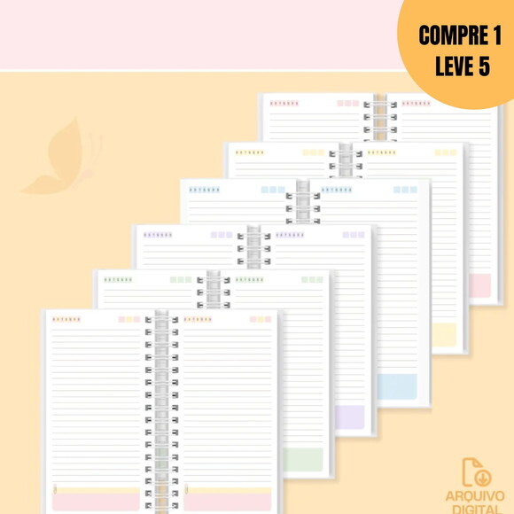 Arquivo Digital Miolo Agenda Não Datada Slim -1800
