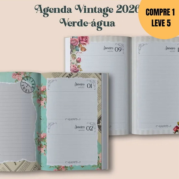 Arquivo Digital Miolo Agenda Vintage 2026 Costura -4844