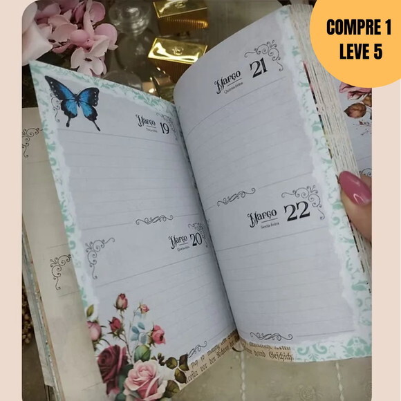 Arquivo Digital Miolo Agenda Vintage 2026 Costura -4844