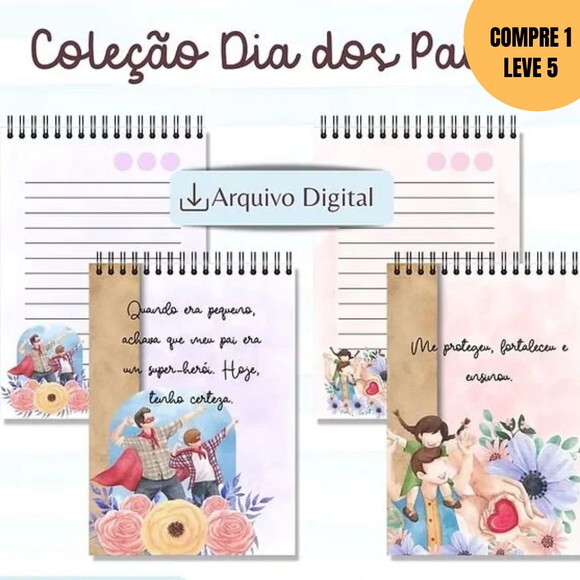 Arquivo Digital Miolo Bloco de Notas Dia dos Pais A6 -4173