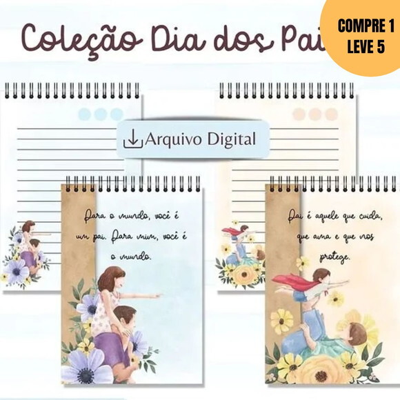 Arquivo Digital Miolo Bloco de Notas Dia dos Pais A6 -4173