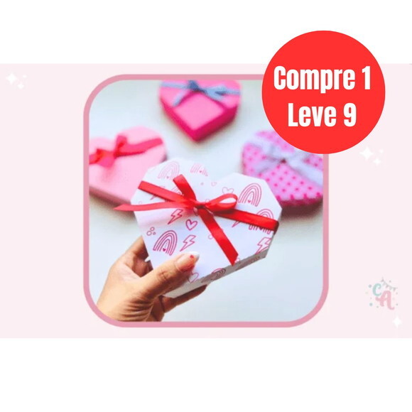 Arquivo Digital Molde de Caixa Coração para Chocolates -6806