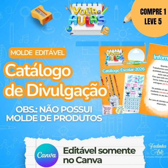 Arquivo Digital Molde Catálogo Volta Ás Aulas 2026 -6136