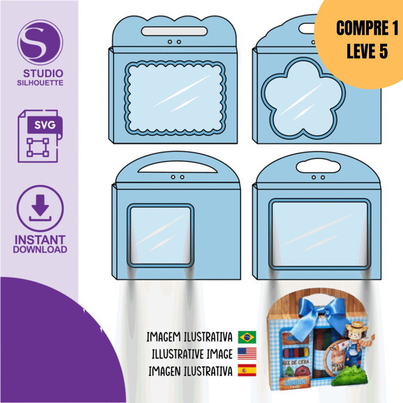 Arquivo Digital Molde Maletinha Kit Diversão -5123