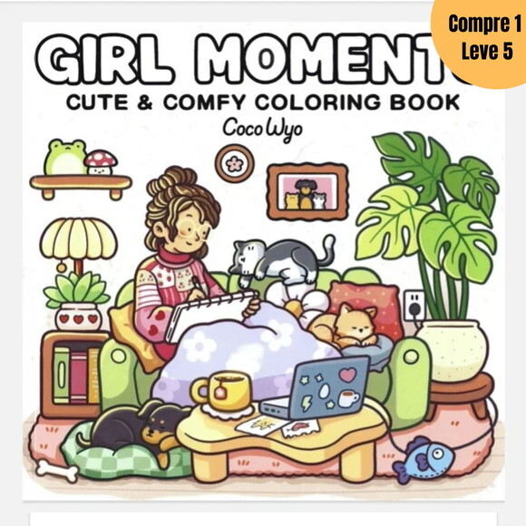 Arquivo Digital Momentos de Menina Livro de Colori -1223