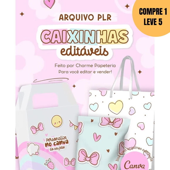 Arquivo Digital Moldes Caixinhas Editáveis no Canva -4868