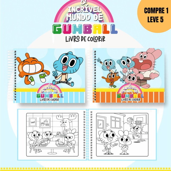 Arquivo Digital Mundo do Gumball Livros de Colorir -4306