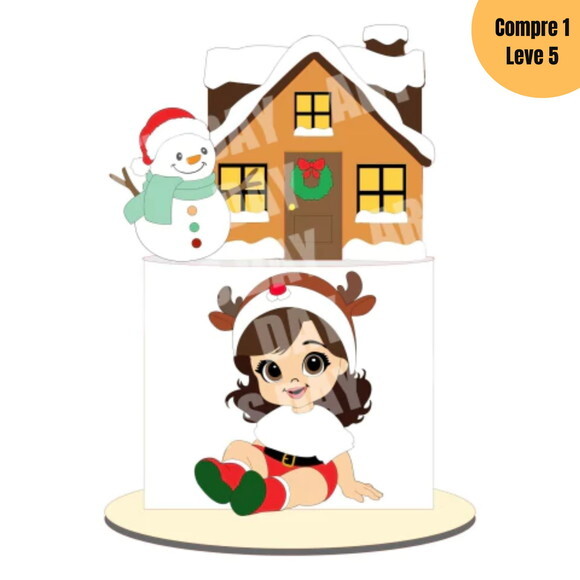 Arquivo Digital Natal Menininha Topo de Bolo - 715