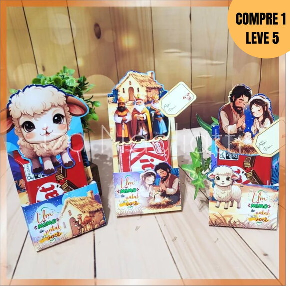 Arquivo Digital Natal Religioso Capinhas para Kit Kat -200