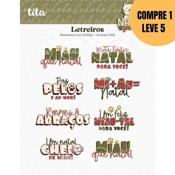 Arquivo Digital Natal Pets Combo Cachorro + Gato -5484