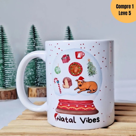 Arquivo Digital Natal Vibe Arte Avulsa para Caneca - 593