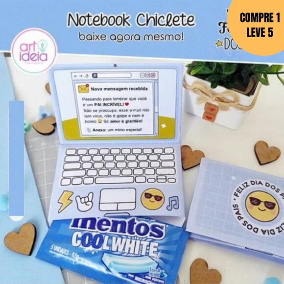 Arquivo Digital Notebook Chiclete Dia dos Pais -4485