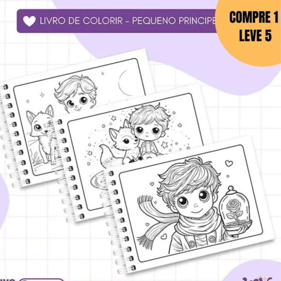 Arquivo Digital o Pequeno Príncipe A5 Livro de Colorir -2382