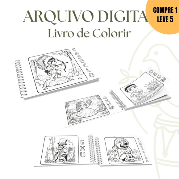 Arquivo Digital Orixás Livro de Colorir -3726