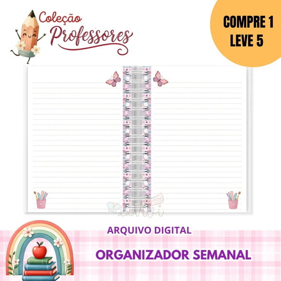 Arquivo Digital Organizador Semanal Professores -5045
