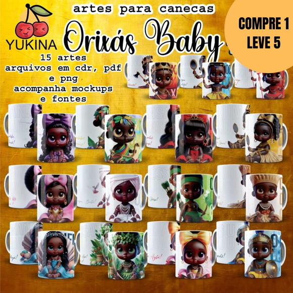 Arquivo Digital Orixás Baby Artes para Caneca -4888