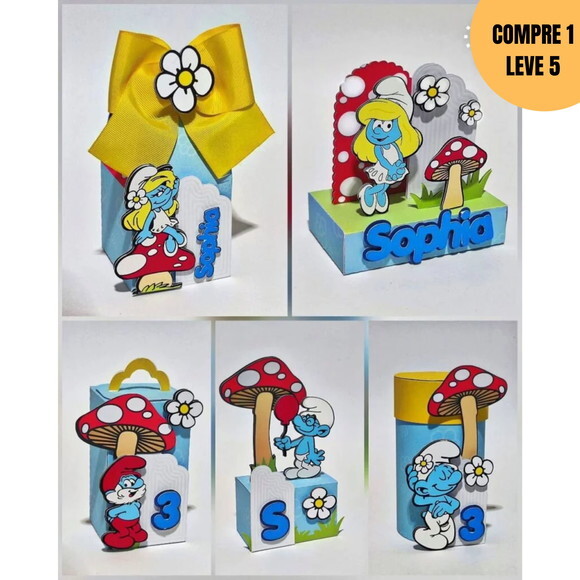 Arquivo Digital os Smurfs Kit Festa Pronta -3948