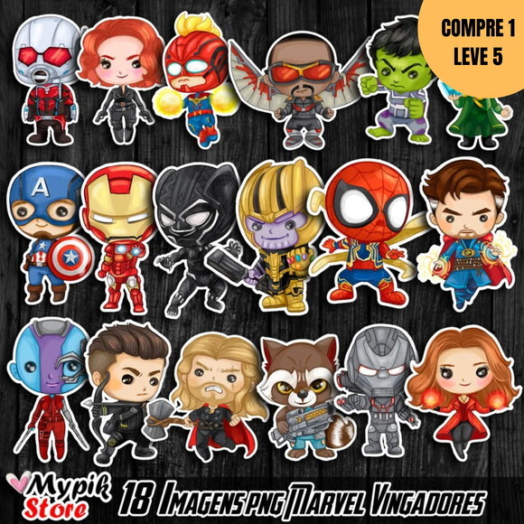 Arquivo Digital os Vingadores Cute Kit Digital -2576