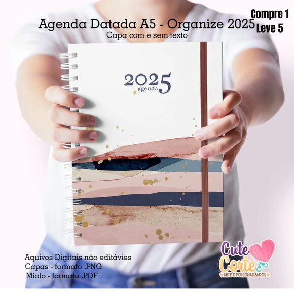 Arquivo Digital Pack Agenda A5 Datada 2025 - 601