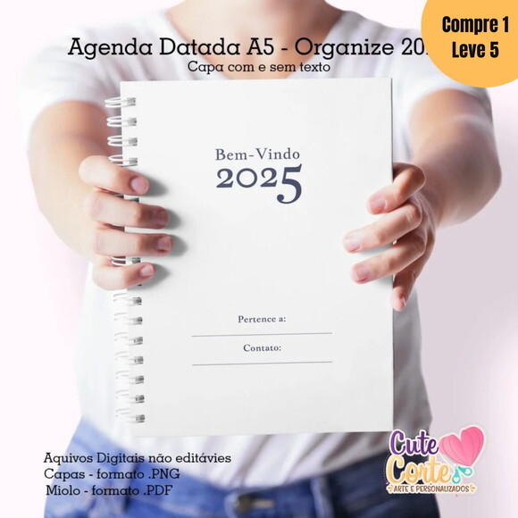 Arquivo Digital Pack Agenda A5 Datada 2025 - 601