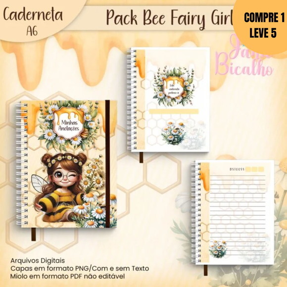 Arquivo Digital Pack Bee Fairy Girl -3021