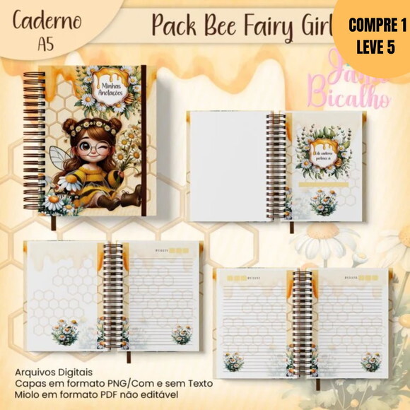 Arquivo Digital Pack Bee Fairy Girl -3021