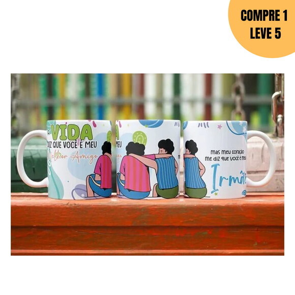 Arquivo Digital Pack Bff 4ever Arte para Canecas -1461