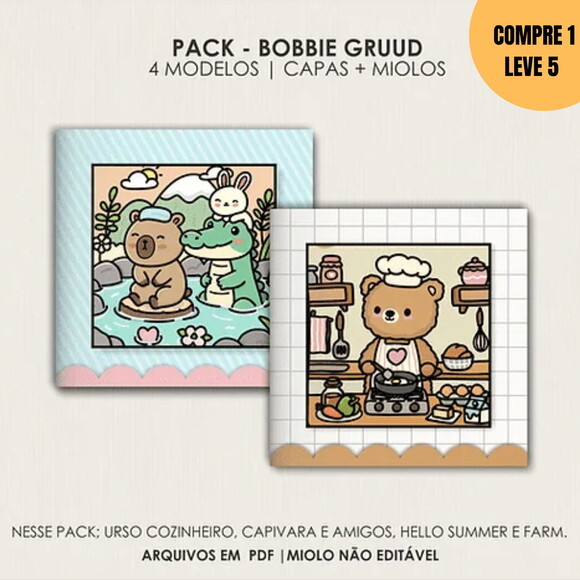 Arquivo Digital Pack Bobbie Gruuds 4 Modelos -3346