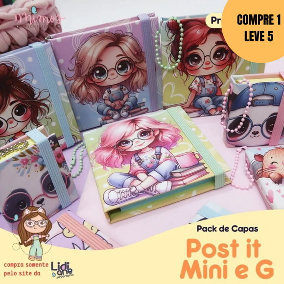 Arquivo Digital Pack Capas Post It Mini e G -5893