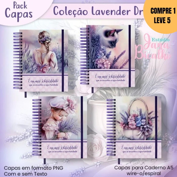 Arquivo Digital Pack Capas Coleção Lavender -3019