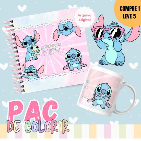Arquivo Digital Pack Colorie Stitch Adventure -3284