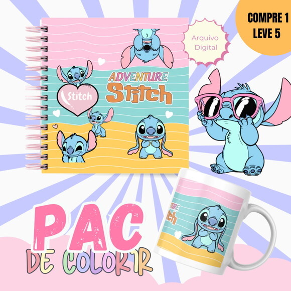 Arquivo Digital Pack Colorie Stitch Adventure -3284