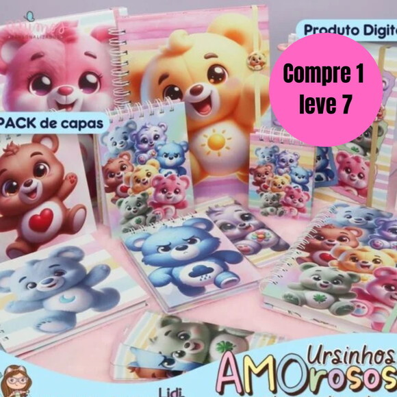 Arquivo Digital Pack de Capas Ursinhos Amorosos - 6670