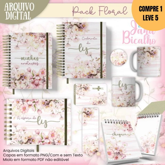 Arquivo Digital Pack Floral Menina -2612