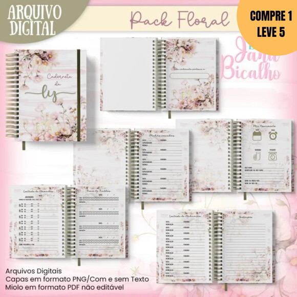 Arquivo Digital Pack Floral Menina -2612