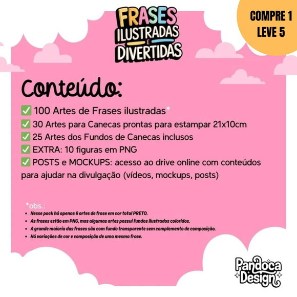 Arquivo Digital Pack Frases Divertidas + Canecas -2584