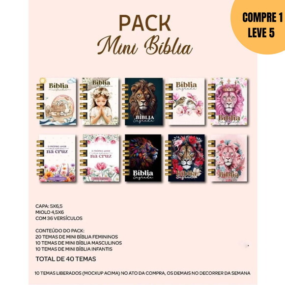 Arquivo Digital Pack Mini Bíblia Chaveiro -3449