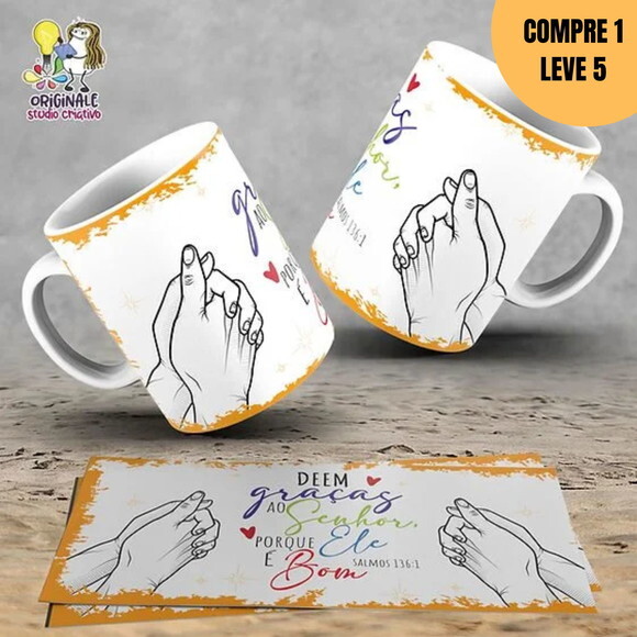 Arquivo Digital Pack Ore com Jesus Arte para Caneca -1466