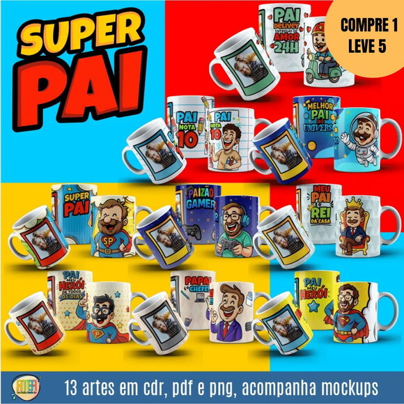 Arquivo Digital Pai Cartoon para Sublimação-4347