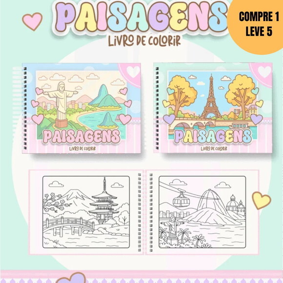 Arquivo Digital Paisagens Livros de Colorir -3981
