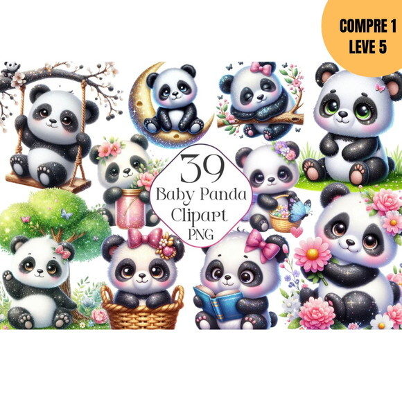 Arquivo Digital Panda Baby Kit Digital -4239