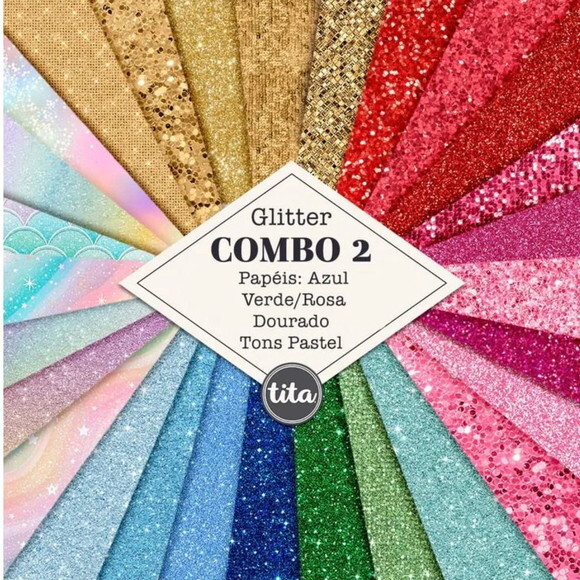 Arquivo Digital Papéis Texturas Combo 02 Glitter -4573