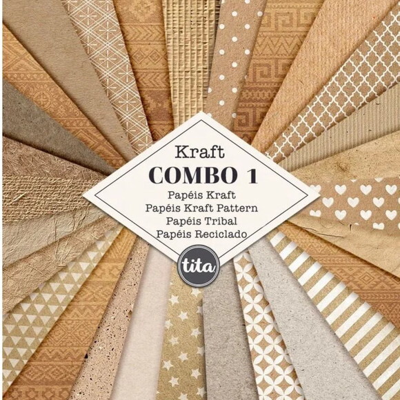 Arquivo Digital Papéis Texturas Combo 01 Kraft -4572