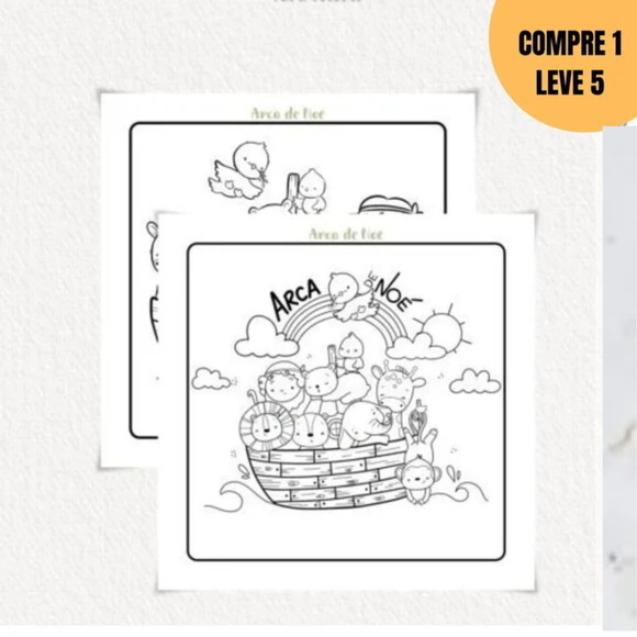 Arquivo Digital para Colorir Arca de Noé -1522