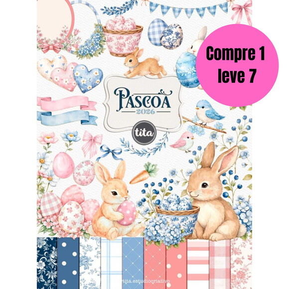 Arquivo Digital Páscoa 2026 Combo Ilustrações Coelho -6625