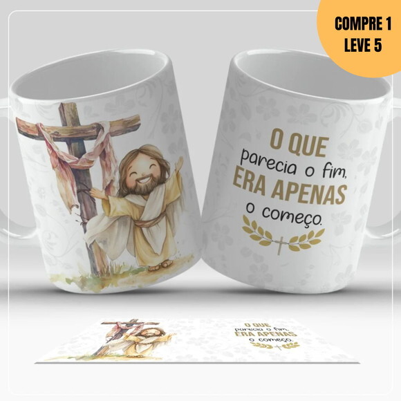 Arquivo Digital Páscoa Cristã Estampas para Canecas -2715