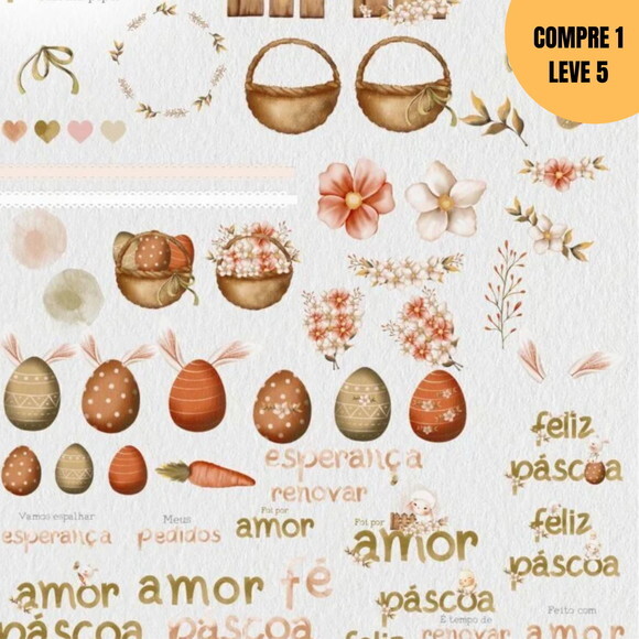 Arquivo Digital Páscoa Fofa Kit Digital -2730