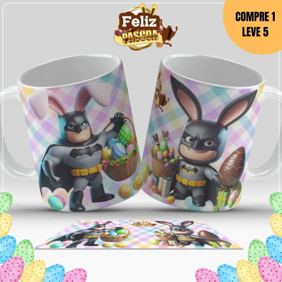 Arquivo Digital Páscoa Personagens Artes para Caneca -2722