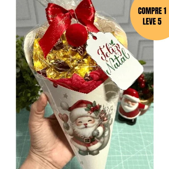 Arquivo Digital pdf Buquê Cone de Natal -5635