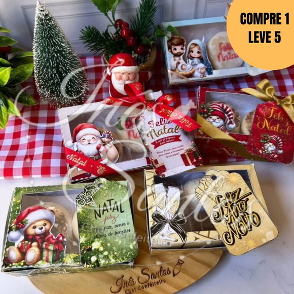 Arquivo Digital pdf Caixas para Doces Natal -5701